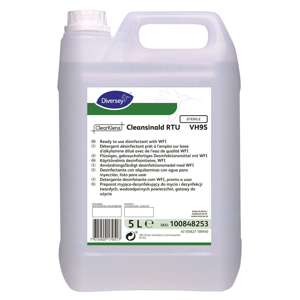 ClearKlens Cleansinald RTU VH9S 4x5L - Steriles, flüssiges, gebrauchsfertiges Desinfektionsmittel mit WFI