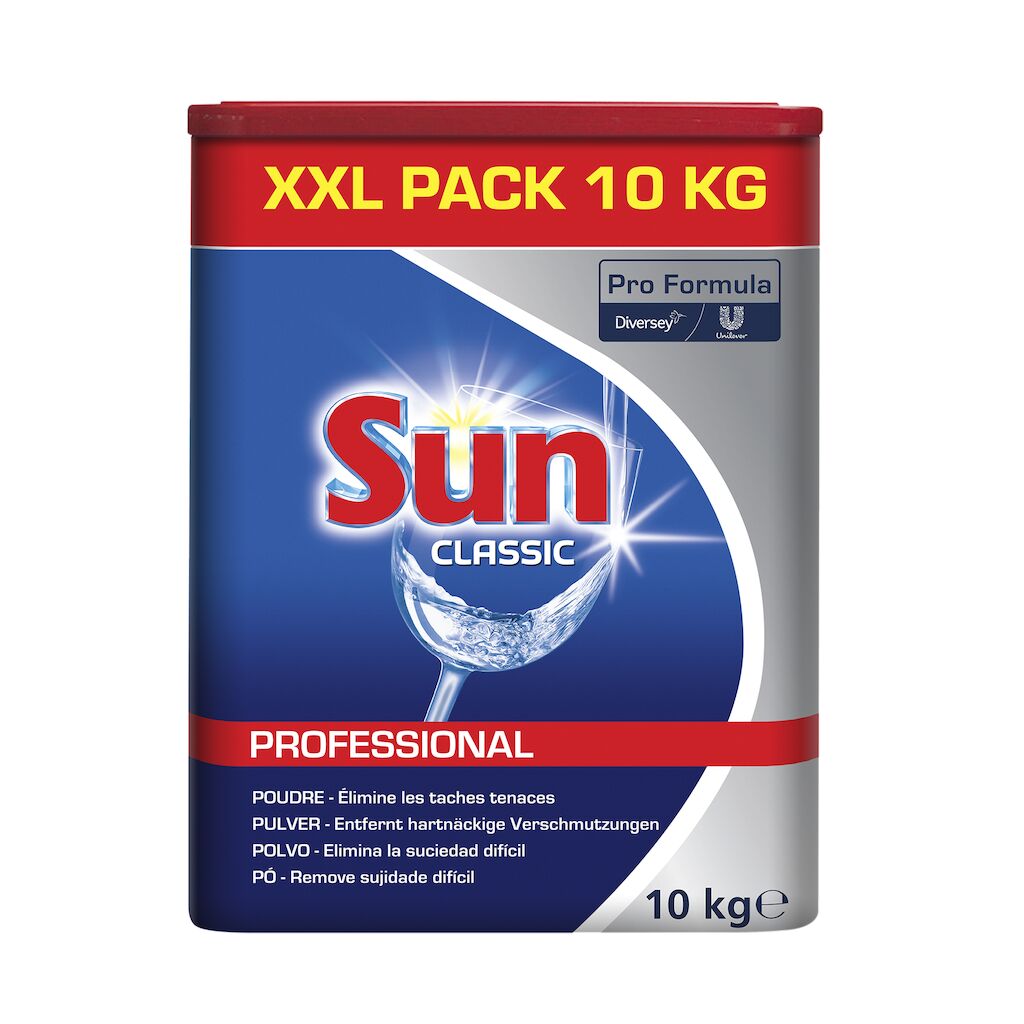 Sun Pro Formula Powder Classic 10kg - Geschirrspülmittelpulver, geeignet für alle manuell dosierbaren Geschirrspülmaschinen