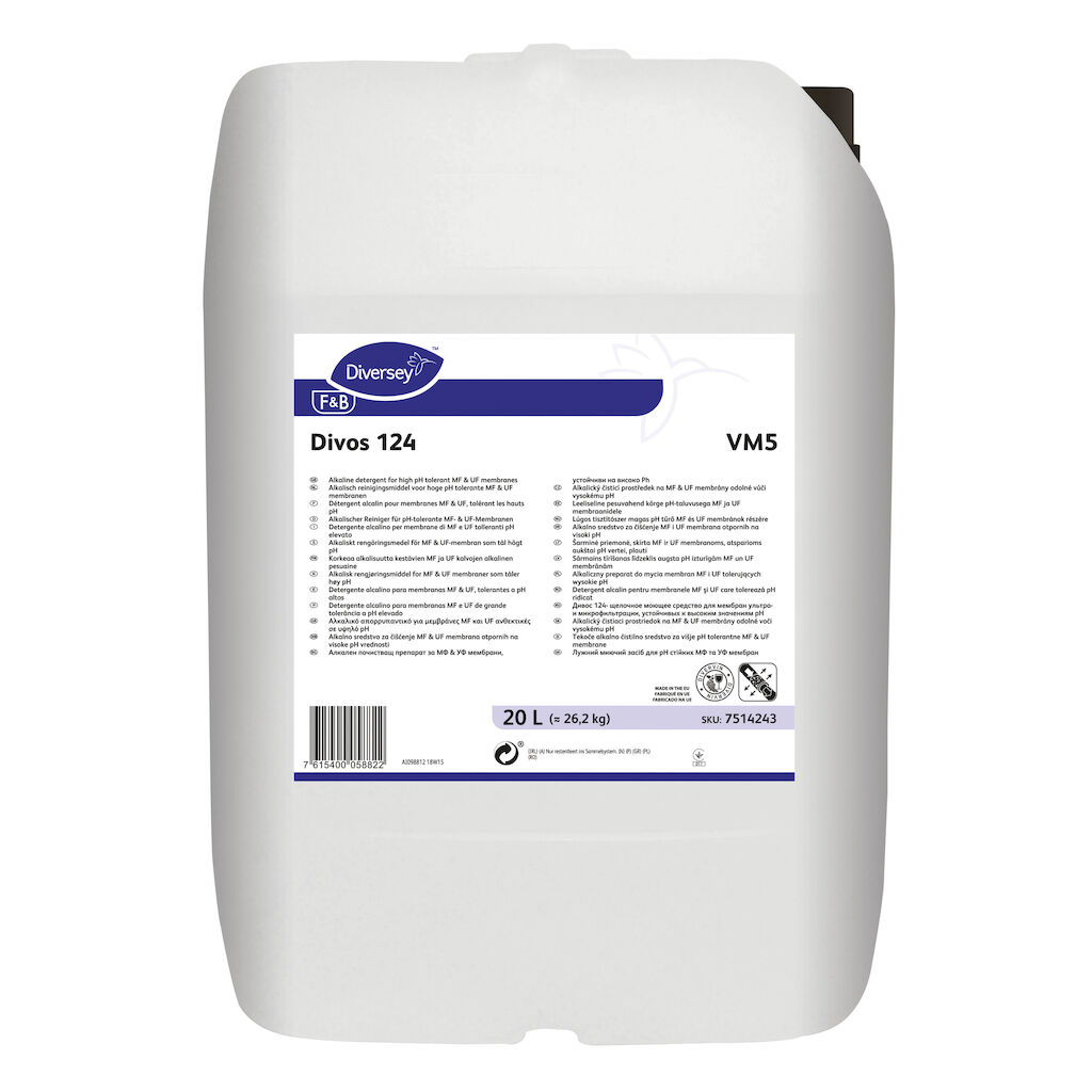 Divos 124 VM5 20L - Alkalischer Reiniger für pH-tolerante MF- & UF-Membranen