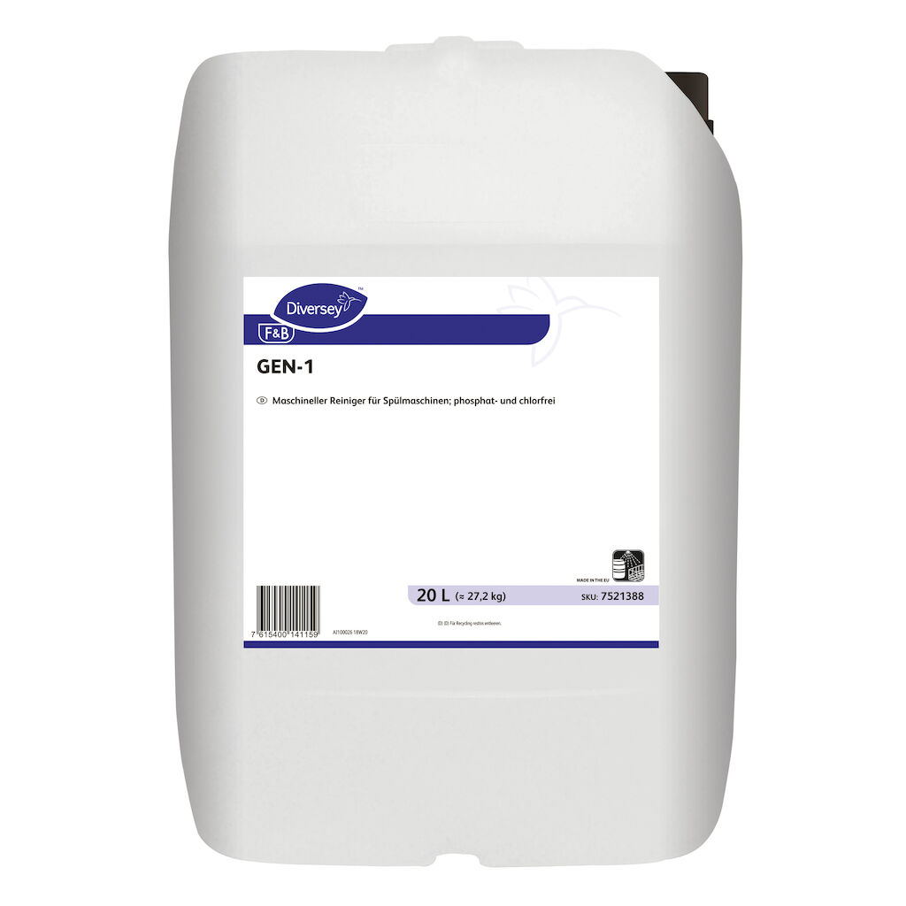 GEN-1 20L - Maschineller Reiniger für Spülmaschinen; phosphat- und chlorfrei