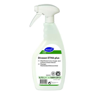 Divosan ETHA-plus 6x0.75L - Alkoholbasiertes Produkt für die Desinfektion kleiner Oberflächen