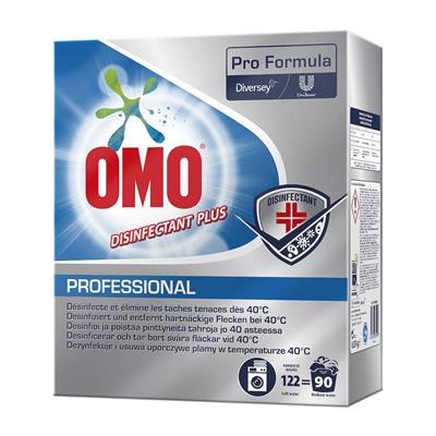Omo Pro Formula Disinfectant Plus 8.55kg - Desinfizierendes Textilwaschmittelpulver, aktiv bei 40°C.