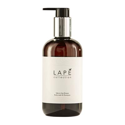 LAPĒ Collection Sakura Sea Breeze Shampoo & Body Wash 8x0.3L - Nordic Swan-zertifiziertes, parfümiertes &amp; pflegendes -Haarshampoo und Duschgel