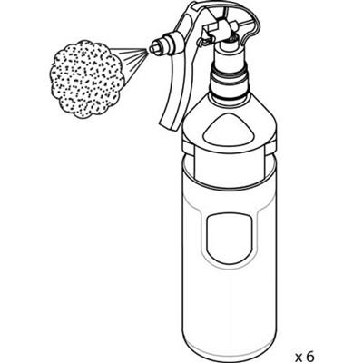 Room Care R2-plus Empty Bottlekit - 750ml 6Stk. - Leerflaschen für Divermite®/Diverflow® System 750ml für Room Care R2
