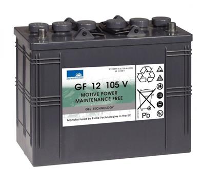 Battery Gel 1Stk. - 12V / 105Ah - Gelbatterie, Betriebsspannung 12V, Kapazität 105Ah, wartungsfrei, einsetzbar für TASKI swingo 1650/1850/2100, 1 Jahre Garantie